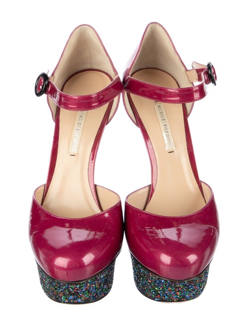 Nicholas Kirkwood Patent Leather Printed D'Orsay Pumps