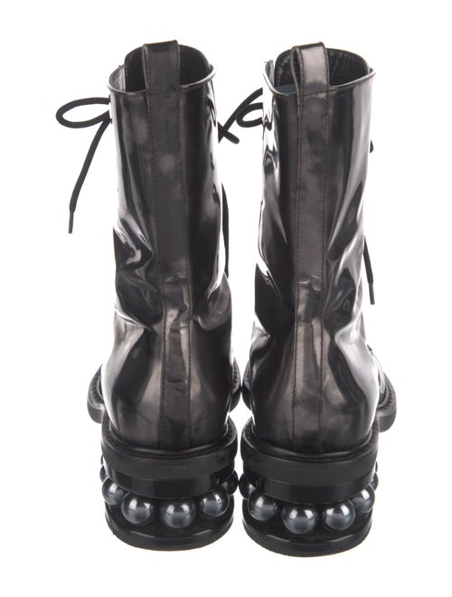 Nicholas Kirkwood Patent Leather Combat Boots