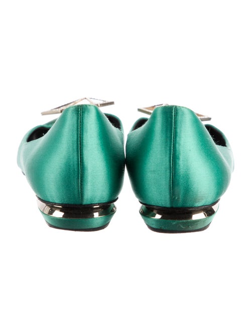 Nicholas Kirkwood Satin Crystal Embellishments Flats