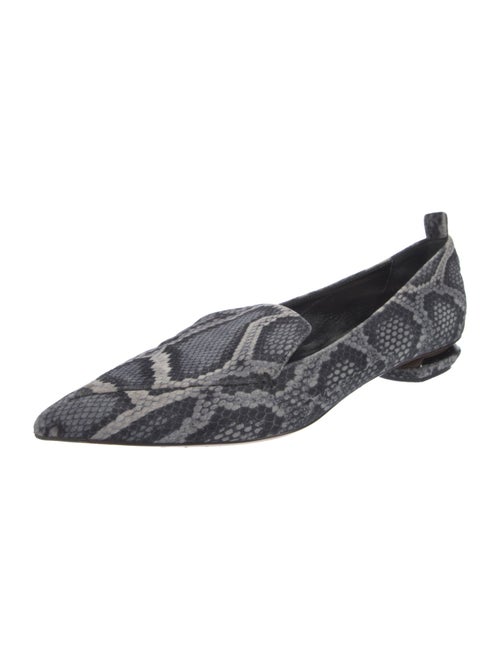 Nicholas Kirkwood Velvet Animal Print Flats
