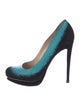 Nicholas Kirkwood Suede Colorblock Pattern Pumps
