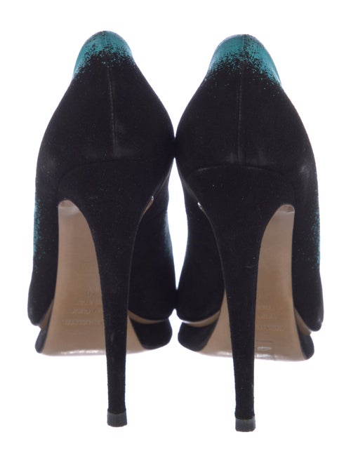 Nicholas Kirkwood Suede Colorblock Pattern Pumps