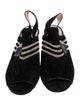 Nicholas Kirkwood Suede Striped Slingback Sandals