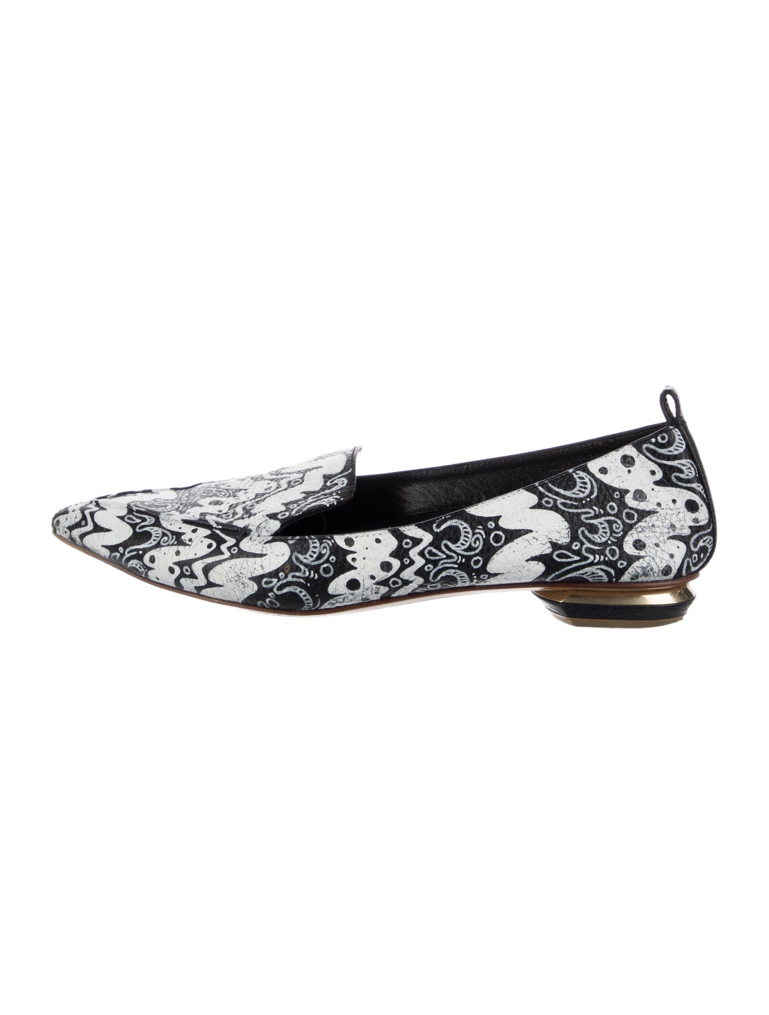 Nicholas Kirkwood Leather Floral Print Loafers