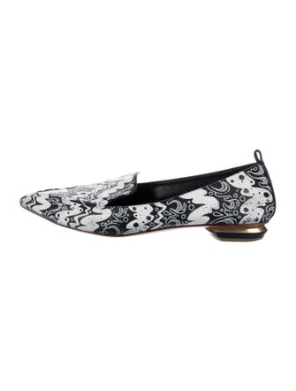 Nicholas Kirkwood Leather Floral Print Loafers