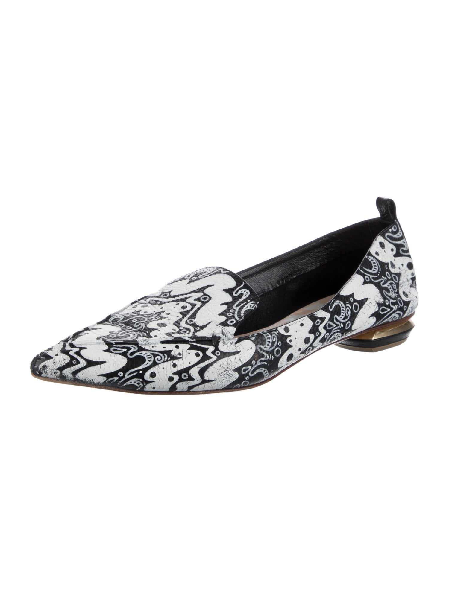 Nicholas Kirkwood Leather Floral Print Loafers