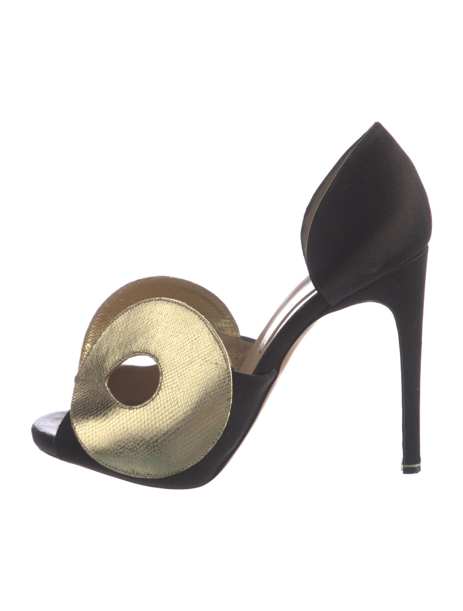 Nicholas Kirkwood Satin Colorblock Pattern D'Orsay Pumps
