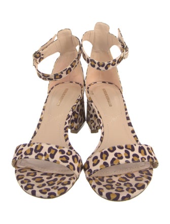 Nicholas Kirkwood Canvas Animal Print Sandals
