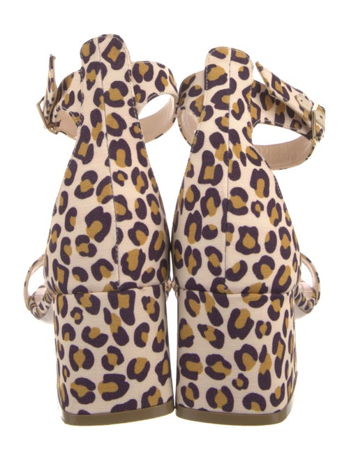 Nicholas Kirkwood Canvas Animal Print Sandals