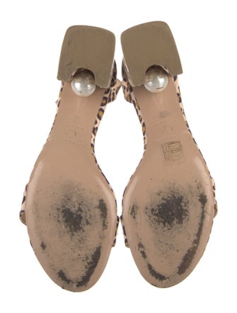 Nicholas Kirkwood Canvas Animal Print Sandals