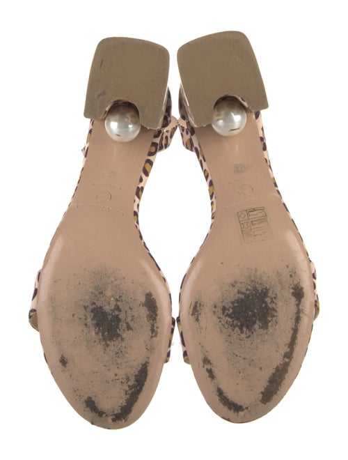 Nicholas Kirkwood Canvas Animal Print Sandals