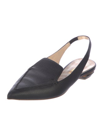 Nicholas Kirkwood Leather Slingback Flats