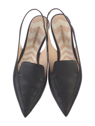 Nicholas Kirkwood Leather Slingback Flats