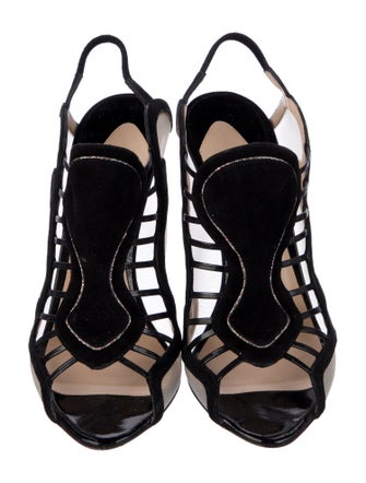 Nicholas Kirkwood Suede T-Strap Sandals