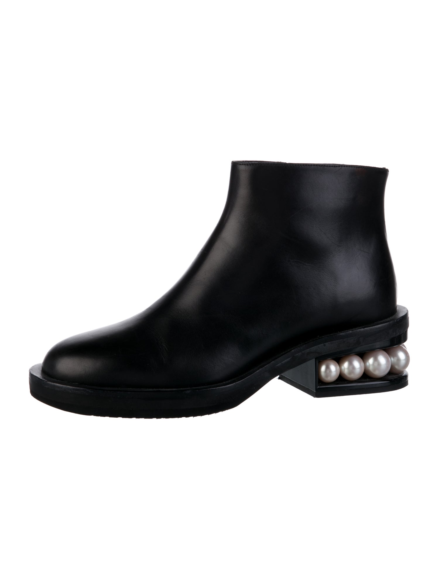 Nicholas Kirkwood Leather Beaded Accents Boots