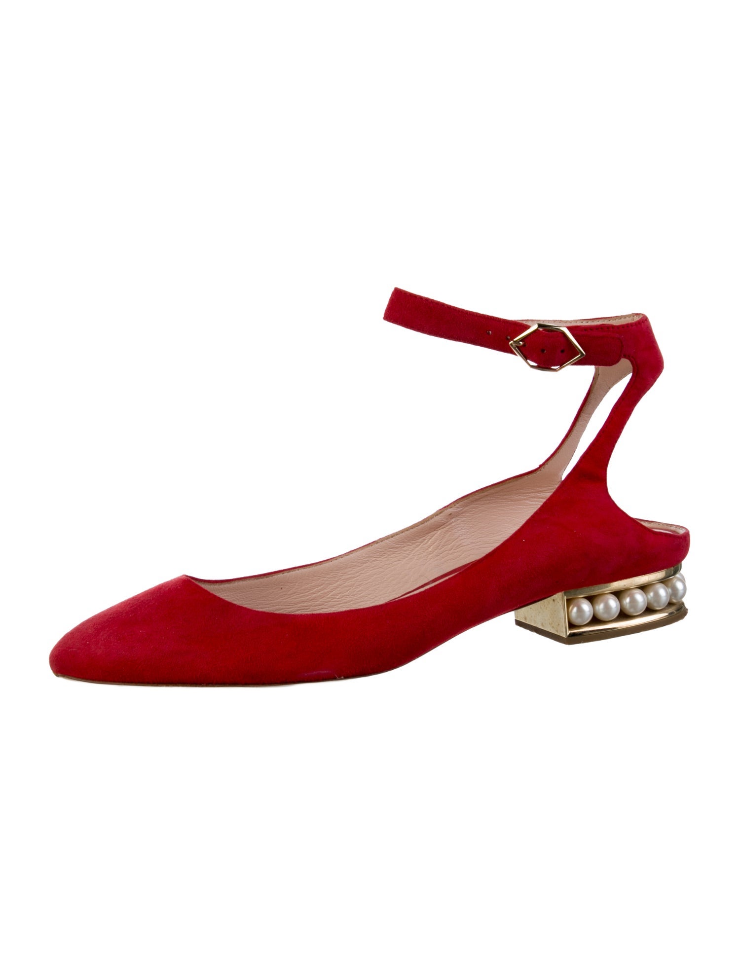 Nicholas Kirkwood Suede Beaded Accents Ballet Flats