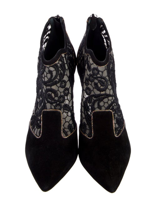 Nicholas Kirkwood Suede Lace Pattern Boots