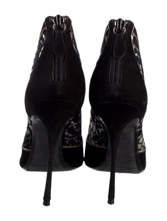 Nicholas Kirkwood Suede Lace Pattern Boots