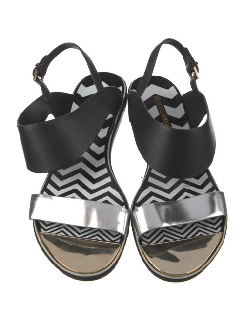 Nicholas Kirkwood Leather Slingback Flats