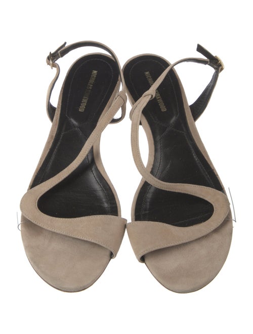 Nicholas Kirkwood Suede Slingback Flats