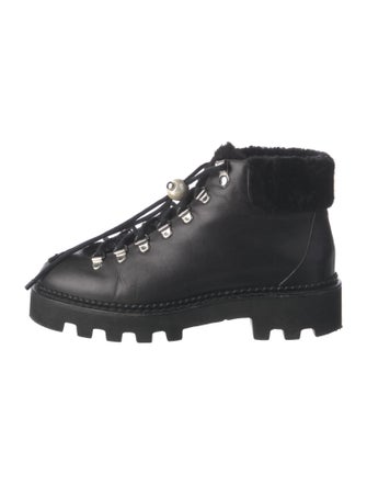 Nicholas Kirkwood Faux Pearl Accents Leather Lace-Up Boots