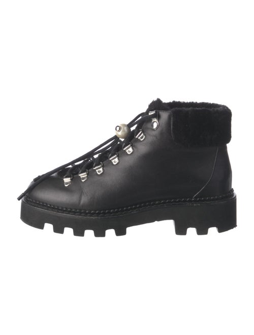 Nicholas Kirkwood Faux Pearl Accents Leather Lace-Up Boots