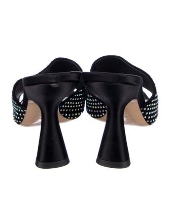 Nicholas Kirkwood Satin Crystal Embellishments Slides