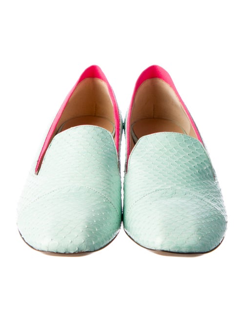 Nicholas Kirkwood Snakeskin Colorblock Pattern Loafers