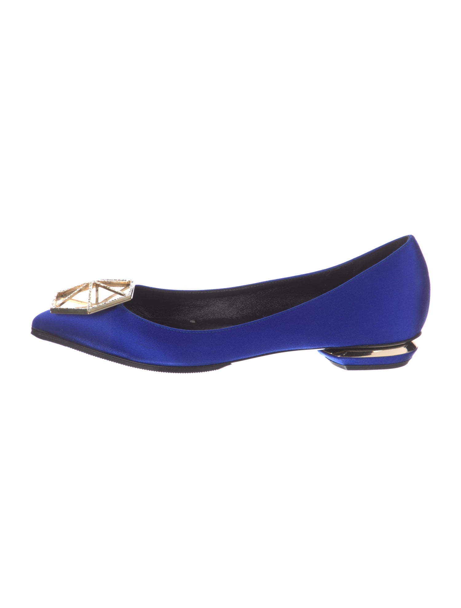 Nicholas Kirkwood Satin Crystal Embellishments Flats