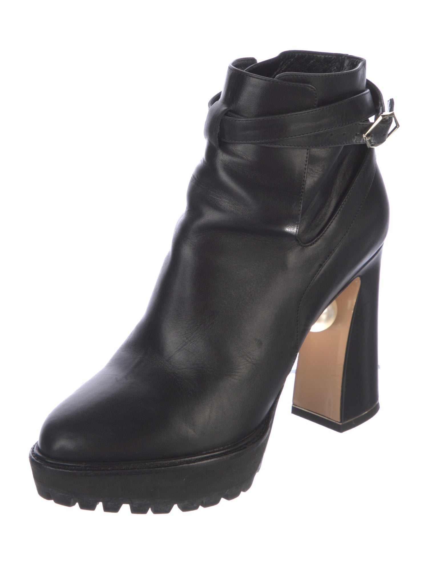 Nicholas Kirkwood Leather Beaded Accents Boots