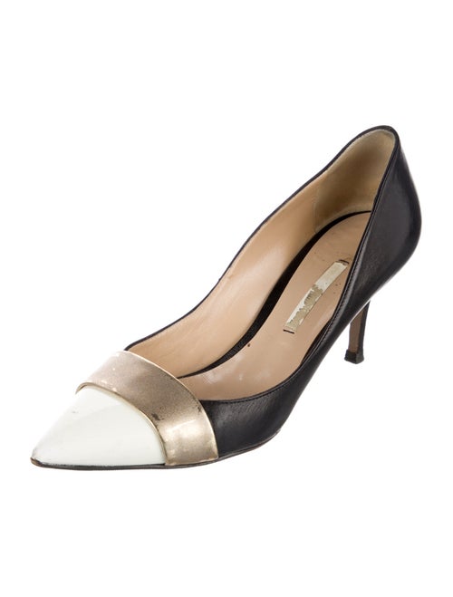 Nicholas Kirkwood Leather Colorblock Pattern Pumps