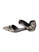 Nicholas Kirkwood Leather Animal Print D'Orsay Flats