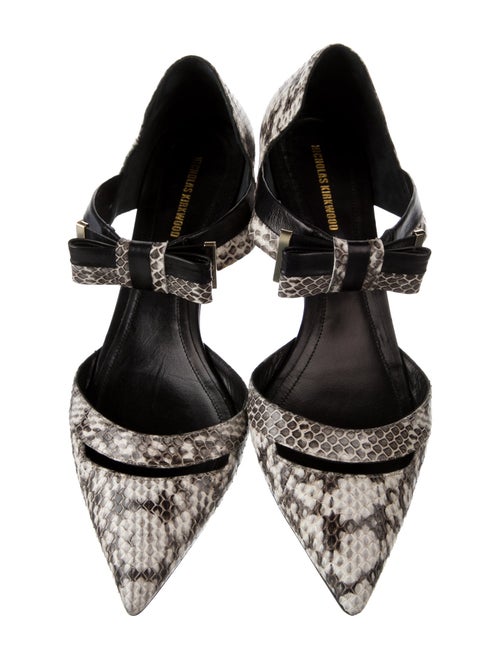 Nicholas Kirkwood Leather Animal Print D'Orsay Flats