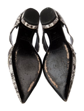 Nicholas Kirkwood Leather Animal Print D'Orsay Flats