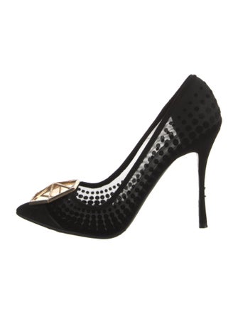 Nicholas Kirkwood Mesh Crystal Embellishments Pumps