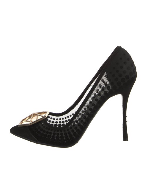 Nicholas Kirkwood Mesh Crystal Embellishments Pumps