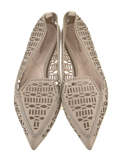 Nicholas Kirkwood Leather Lasercut Accents Ballet Flats