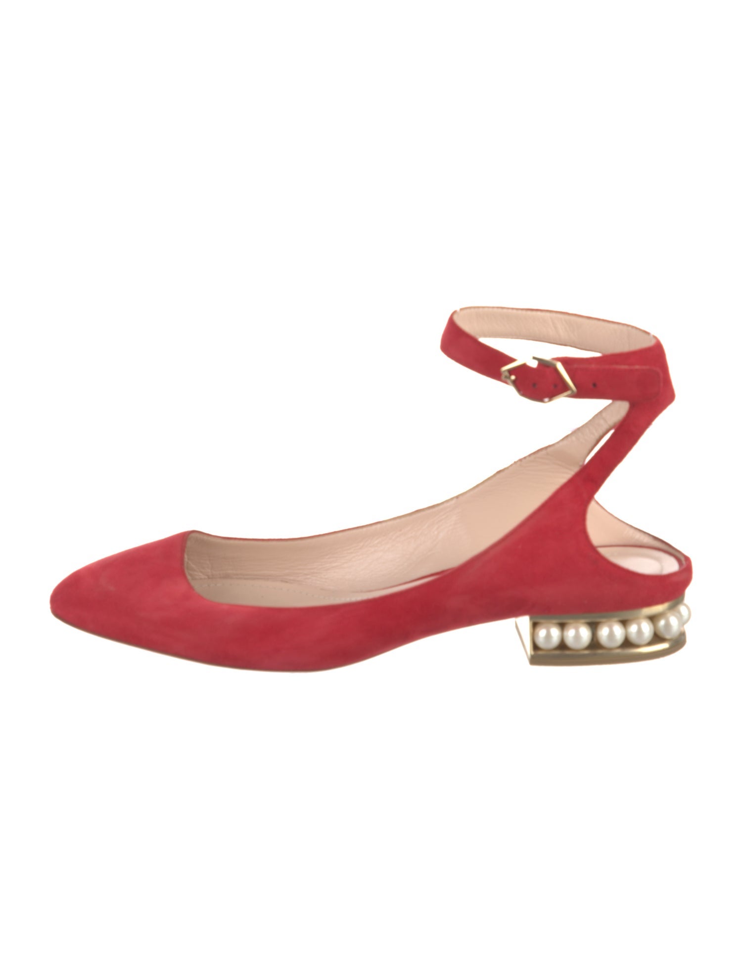Nicholas Kirkwood Suede Beaded Accents Ballet Flats