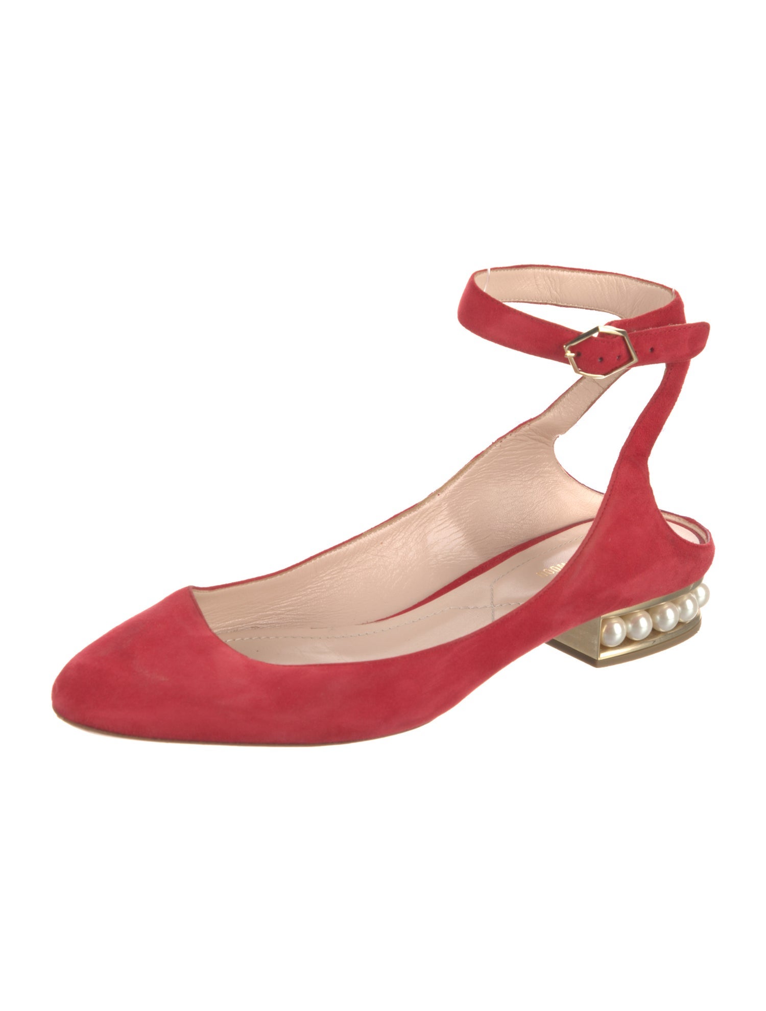 Nicholas Kirkwood Suede Beaded Accents Ballet Flats