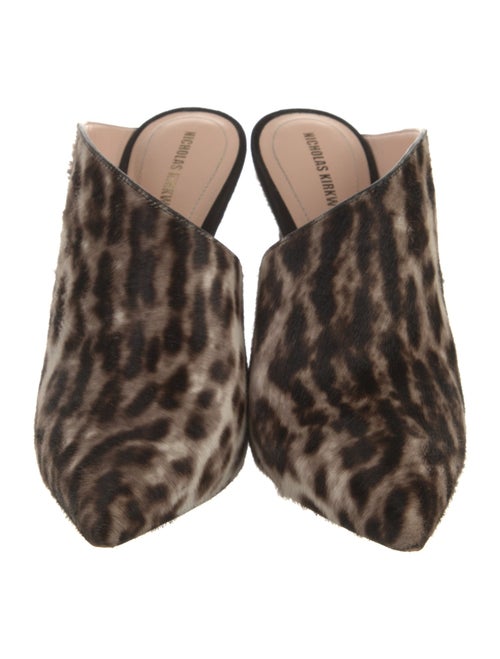 Nicholas Kirkwood Faux Pearl Accents Ponyhair Mules