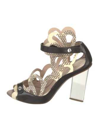 Nicholas Kirkwood Leather Colorblock Pattern Pumps