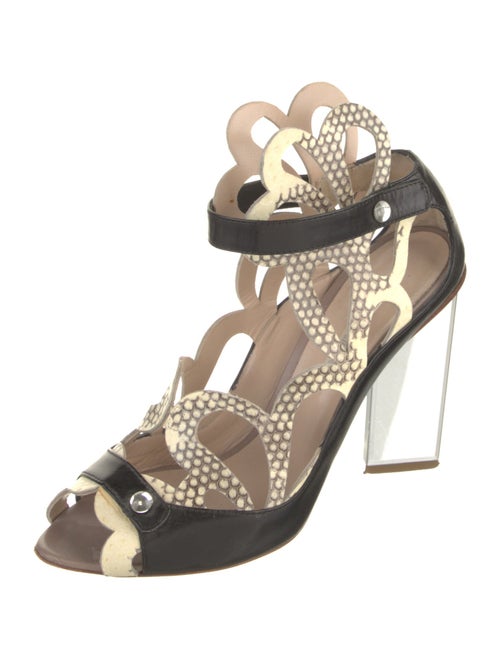 Nicholas Kirkwood Leather Colorblock Pattern Pumps