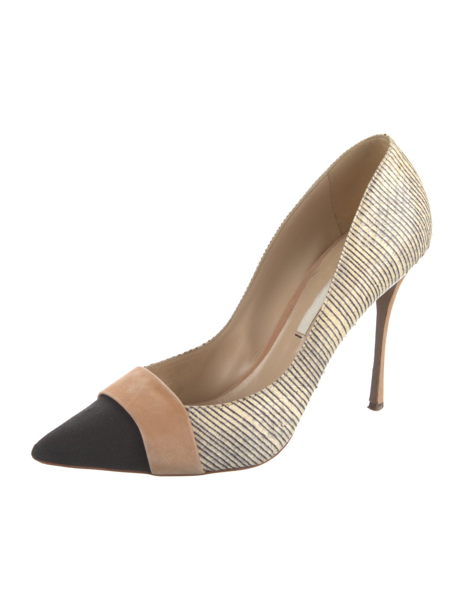 Nicholas Kirkwood Leather Colorblock Pattern Pumps