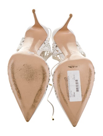 Nicholas Kirkwood Leather Cutout Accent T-Strap Pumps