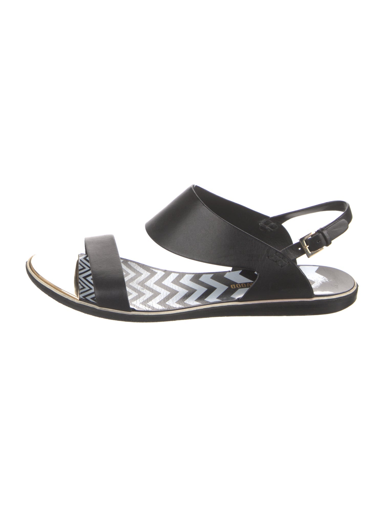 Nicholas Kirkwood Leather Printed Slingback Sandals