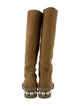 Nicholas Kirkwood Suede Studded Accents Riding Boots