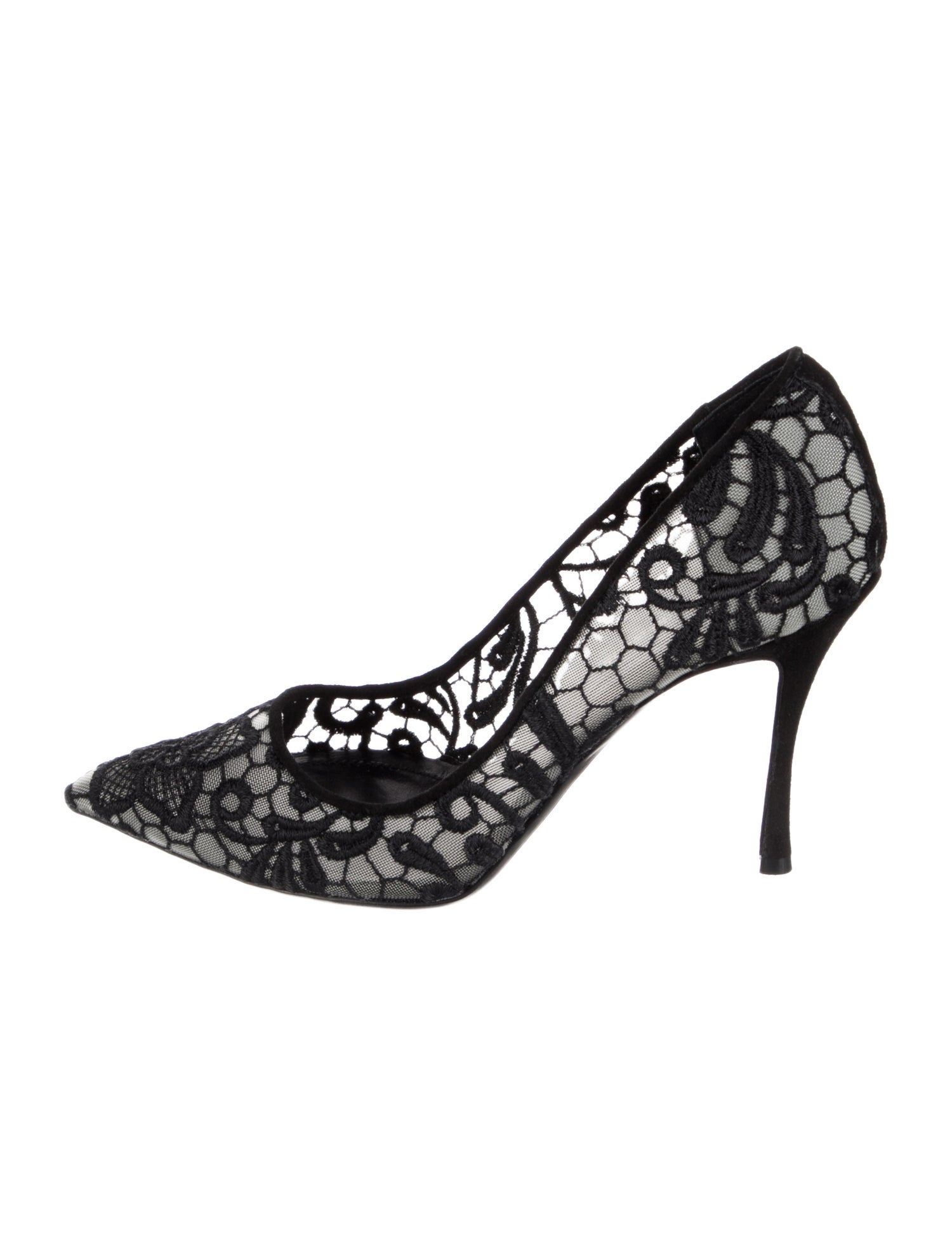 Nicholas Kirkwood Lace Mesh Accents Pumps