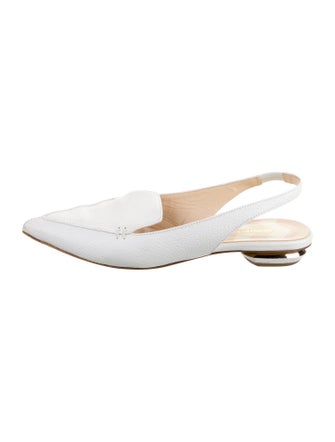 Nicholas Kirkwood Leather Slingback Flats