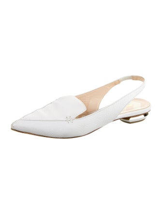 Nicholas Kirkwood Leather Slingback Flats