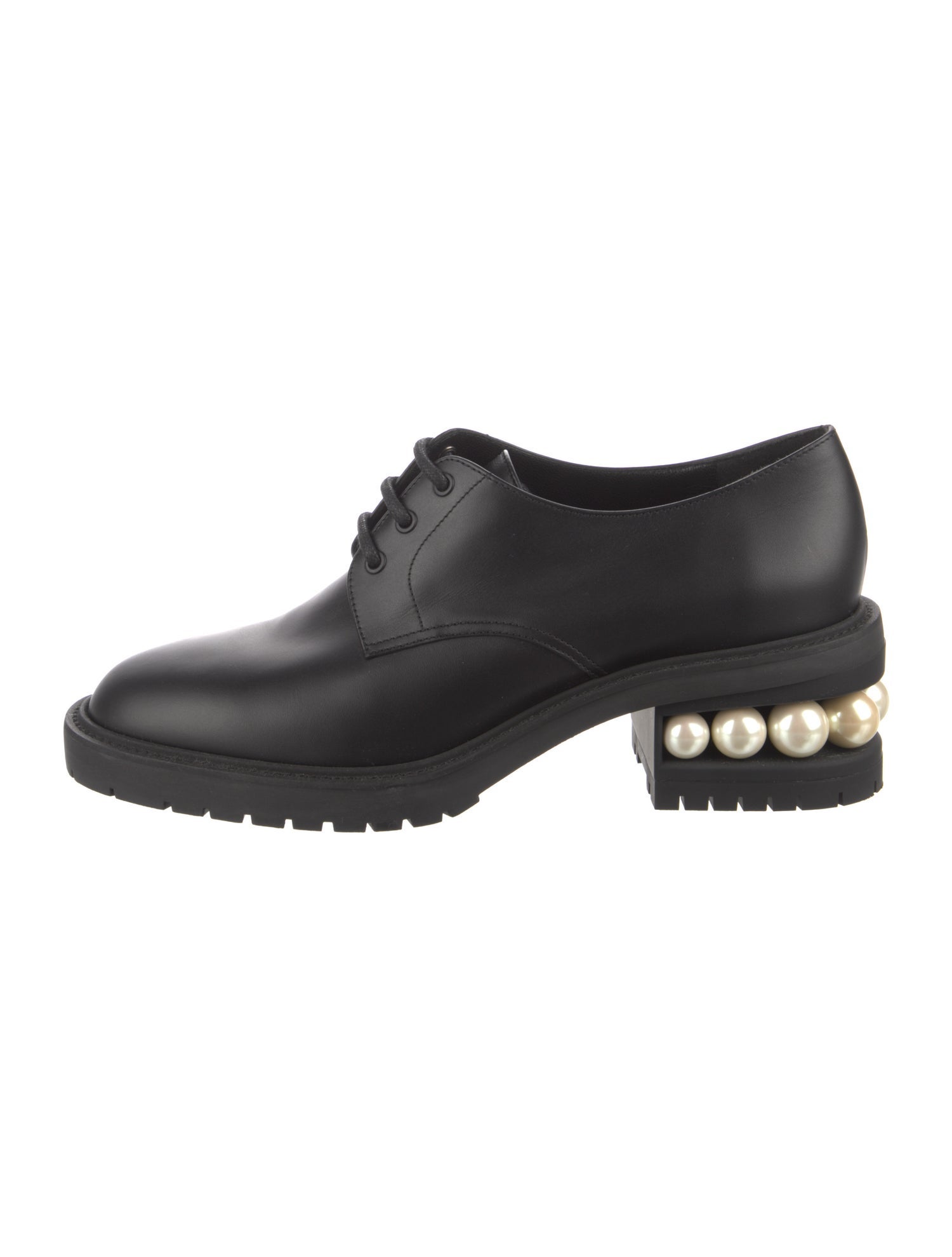 Nicholas Kirkwood Leather Beaded Accents Oxfords